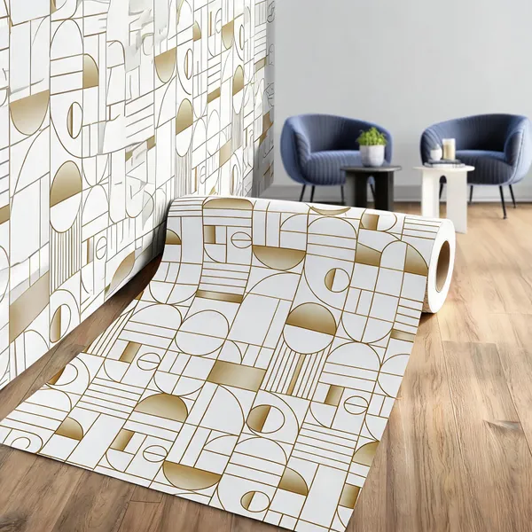 Vinyl_Gold_Symmetrical_Geometric_Self-Adhesive_Wallpaper