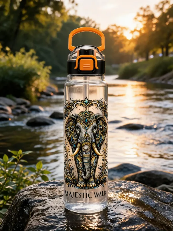 Plastic_Flamingo_Floral_Print_Water_Bottle_With_Straw_And_Handle