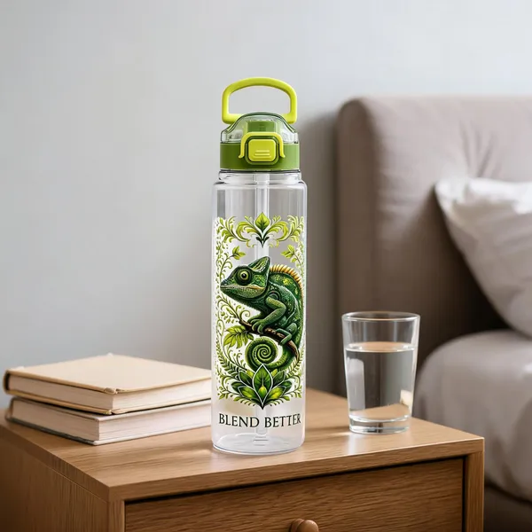 Plastic_Flamingo_Floral_Print_Water_Bottle_With_Straw_And_Handle