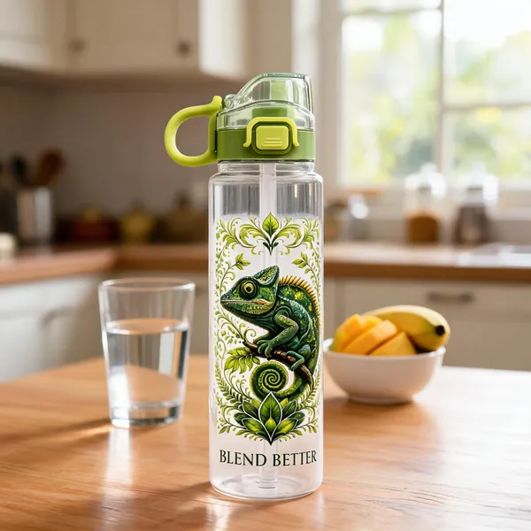 Plastic_Flamingo_Floral_Print_Water_Bottle_With_Straw_And_Handle
