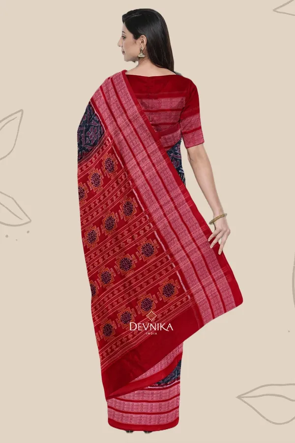 Forest_Green_Cotton_Body_Bandha_Handloom_Saree_For_Women