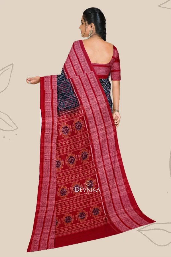 Forest_Green_Cotton_Body_Bandha_Handloom_Saree_For_Women