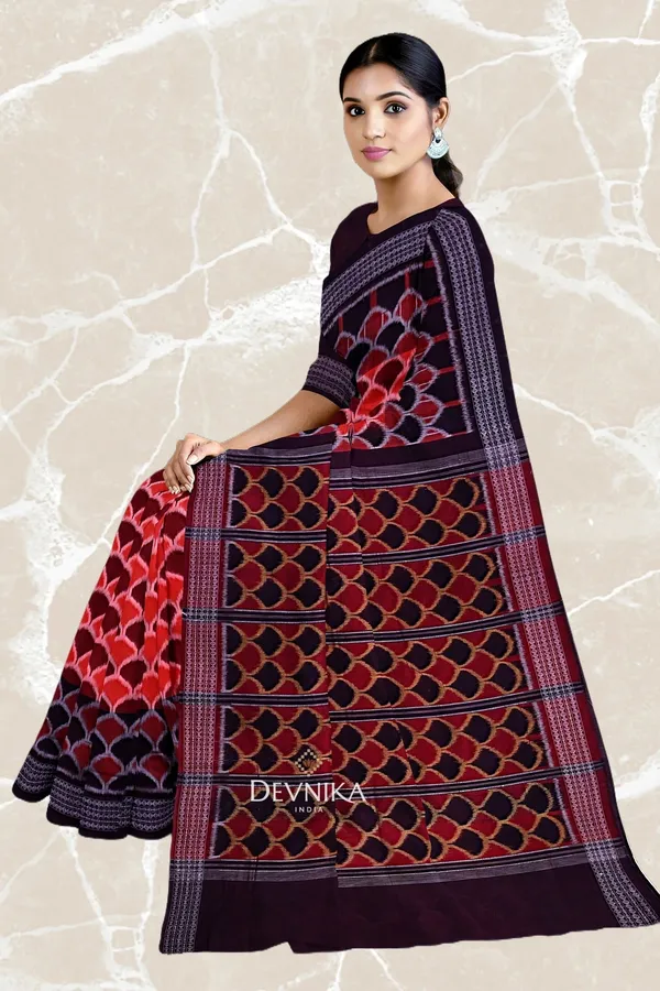 Brown_Cotton_Body_Bandha_Handloom_Saree_For_Women
