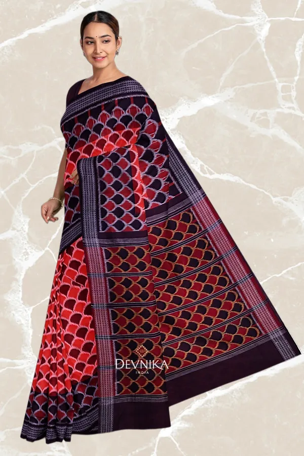 Brown_Cotton_Body_Bandha_Handloom_Saree_For_Women