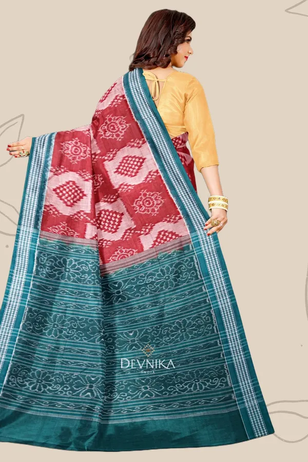 Brown_Cotton_Body_Bandha_Saree_For_Women