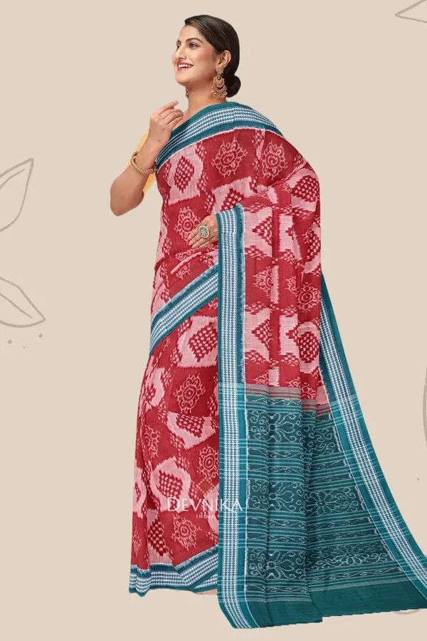 Brown_Cotton_Body_Bandha_Saree_For_Women