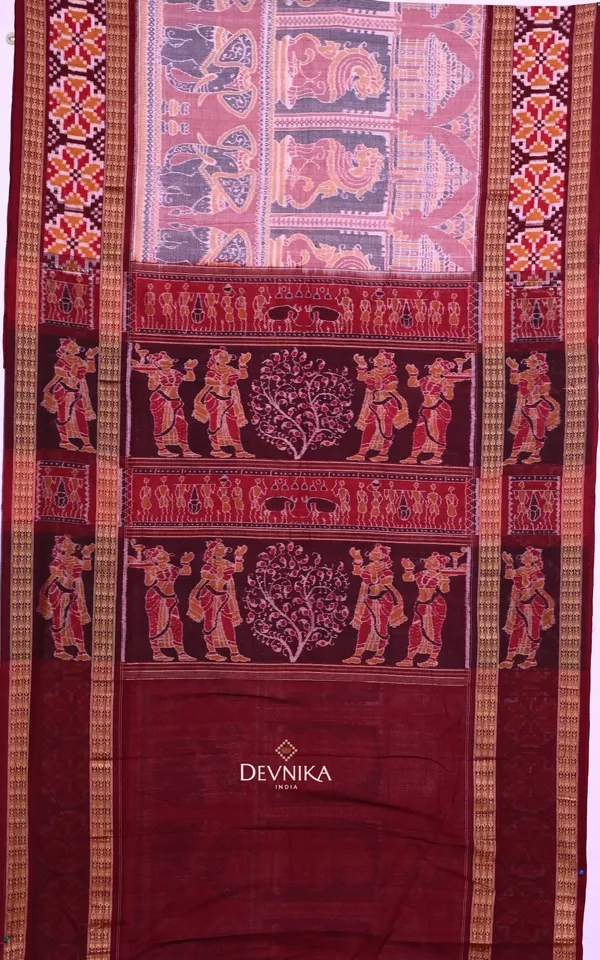Light_Red_Cotton_Konark_Bandha_Handloom_Saree_For_Women