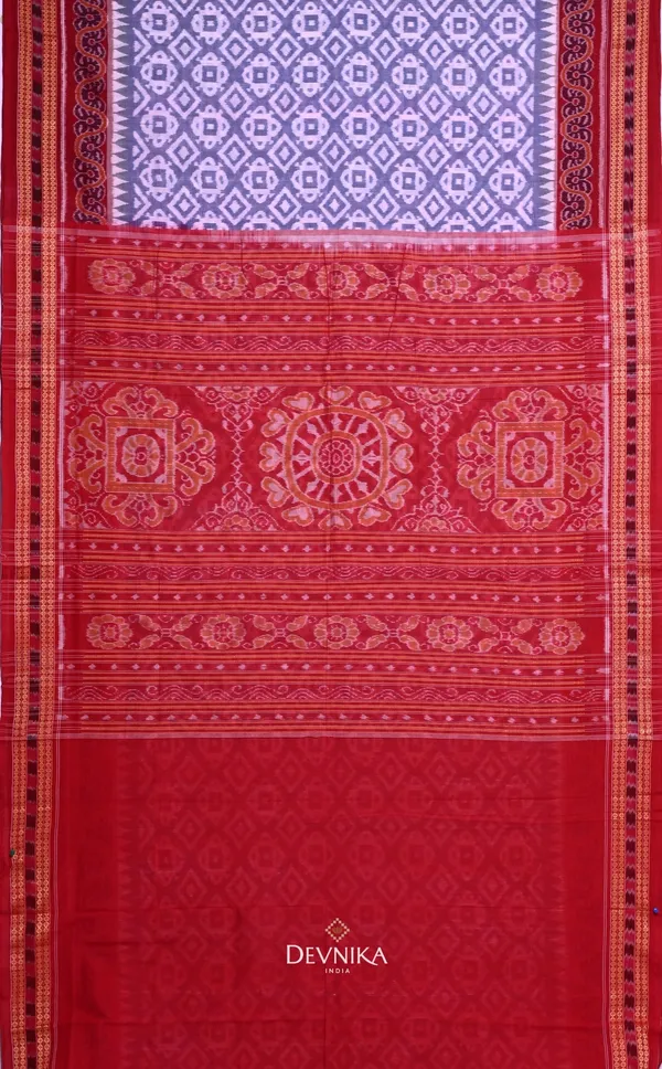 Purple_Lavender_Cotton_Big_Border_Bandha_Handloom_Saree_For_Women