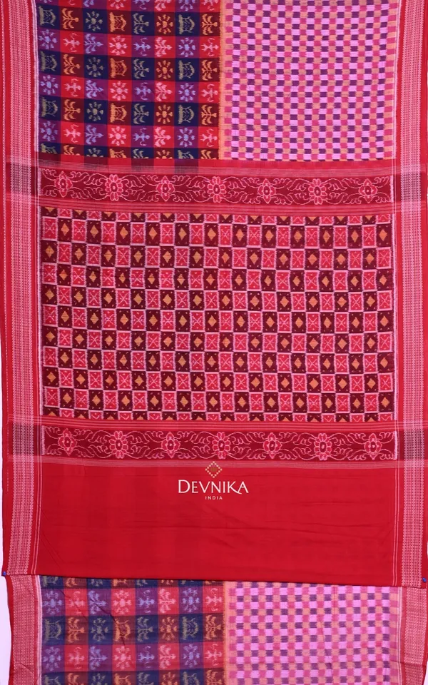Magenta_Cotton_Teracota_Bandha_Handloom_Saree_For_Women