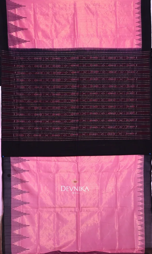 Pink_Handloom_Temple_Border_Odisha_Saree_For_Women