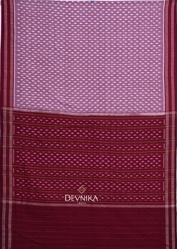 Steel_Maroon_Cotton_Body_Bandha_Handloom_Saree_For_Women