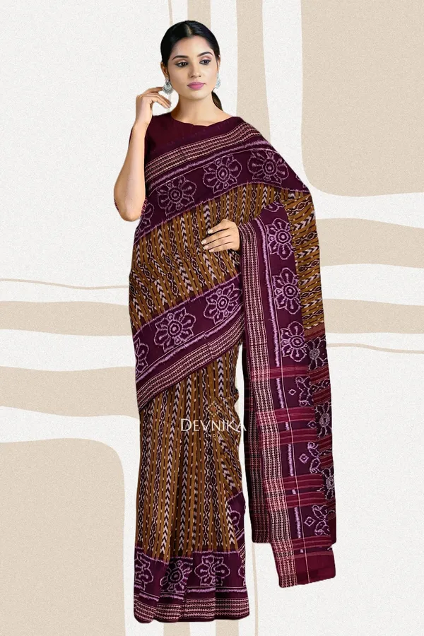 Olive_White_Cotton_Body_Bandha_Handloom_Saree_For_Women