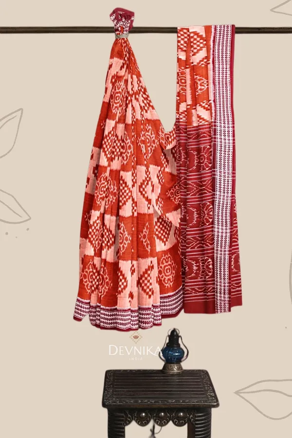 Brown_Cotton_Handloom_Body_Bandha_Saree_For_Women