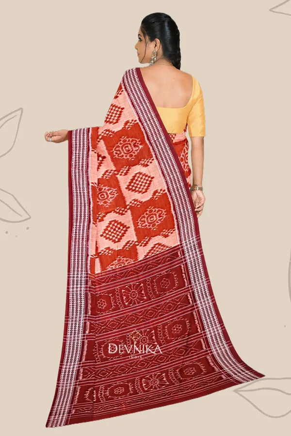 Brown_Cotton_Handloom_Body_Bandha_Saree_For_Women