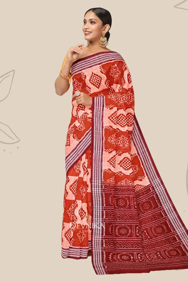 Brown_Cotton_Handloom_Body_Bandha_Saree_For_Women