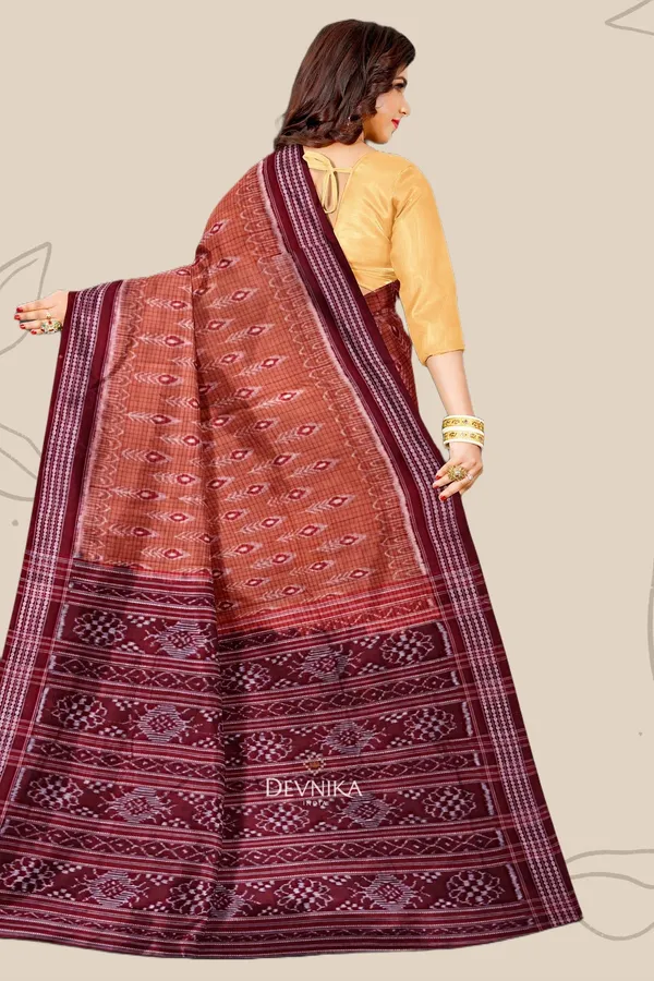 Brown_Cotton_Handloom_Body_Bandha_Saree_For_Women