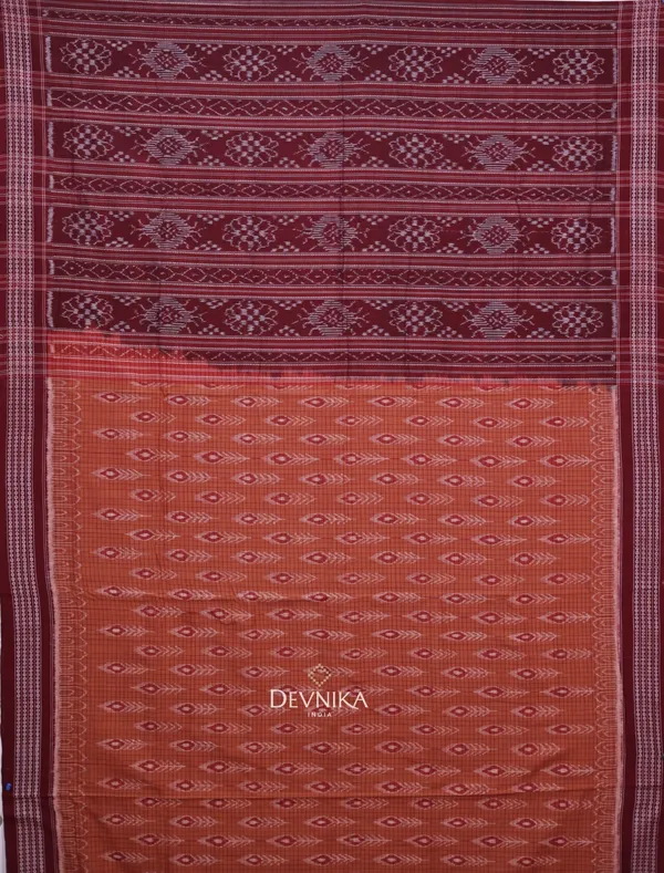 Brown_Cotton_Handloom_Body_Bandha_Saree_For_Women