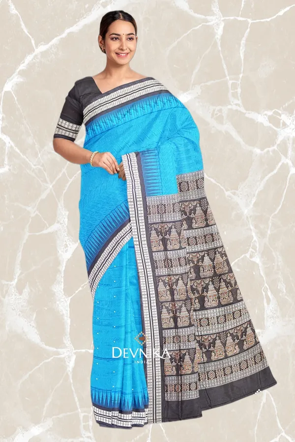 Royal_Blue_Silk_Bomkai_Butti_Handloom_Saree_For_Women