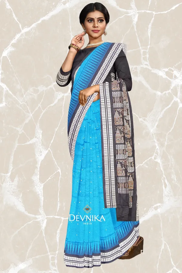 Royal_Blue_Silk_Bomkai_Butti_Handloom_Saree_For_Women