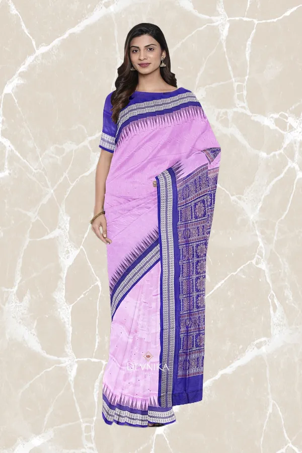 Deep_Lavender_Silk_Bomkai_Butti_Handloom_Saree_For_Women
