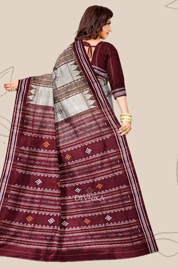 Maroon_Handloom_Pata_Bapta_Saree_For_Women