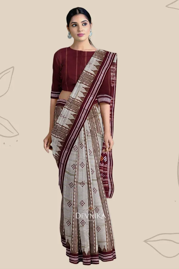 Spring_Green_Handloom_Pata_Bapta_Saree_For_Women