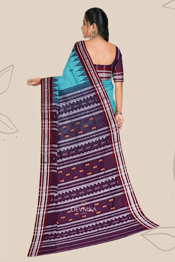 Light_Emerald_Handloom_Pata_Bapta_Saree_For_Women