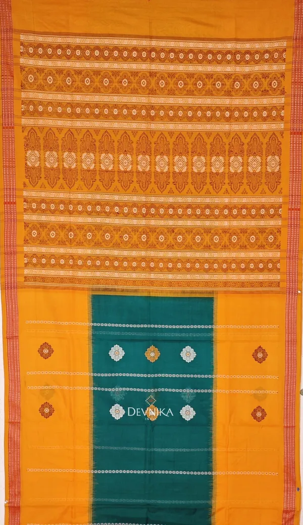 Leaf_Green_Cotton_Handloom_Bomkai_Saree_For_Women