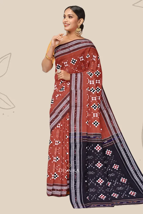 Light_Brown_Cotton_Body_Pasapalli_Handloom_Saree_For_Women
