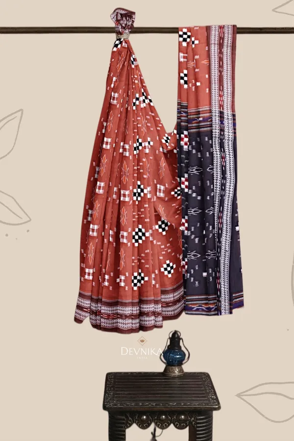 Light_Brown_Cotton_Body_Pasapalli_Handloom_Saree_For_Women
