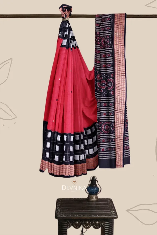 Red_Cotton_Border_Pasapalli_Handloom_Saree_For_Women