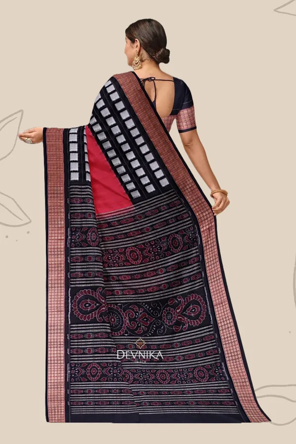 Red_Cotton_Border_Pasapalli_Handloom_Saree_For_Women