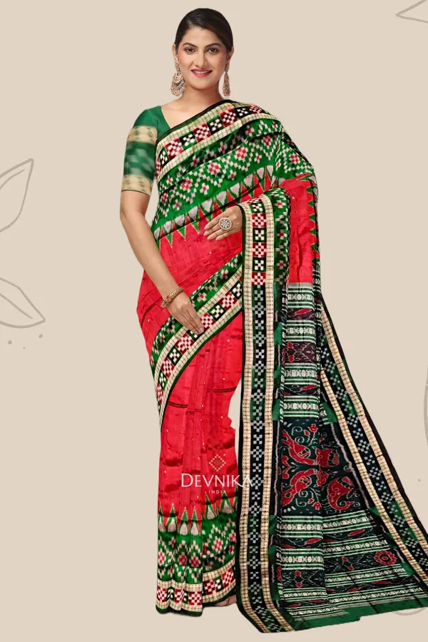 Maroon_Silk_Border_Pasapalli_Handloom_Saree_For_Women