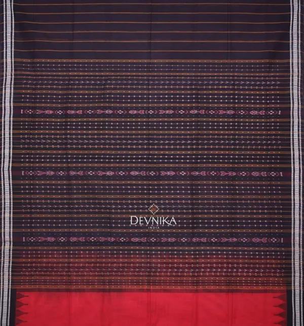 Red_Cotton_Handloom_Bapta_Saree_For_Women