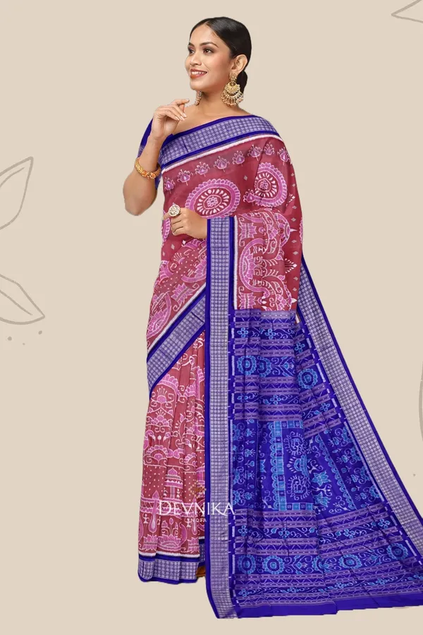 Pink_Silk_Body_Bandha_Handloom_Saree_For_Women