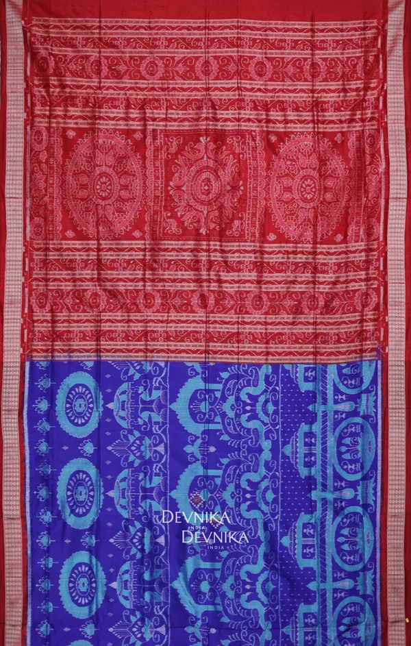 Blue_Tissue_Silk_Body_Bandha_Handloom_Saree_For_Women