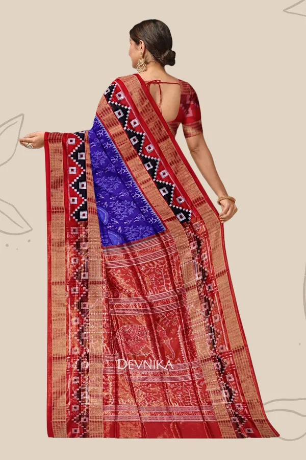 Blue_Violet_Tissue_Silk_Body_Bandha_Handloom_Saree_For_Women