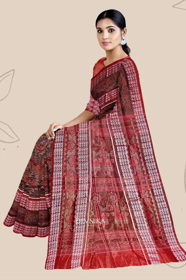 Golden_Yellow_Tissue_Silk_Body_Bandha_Handloom_Saree_For_Women