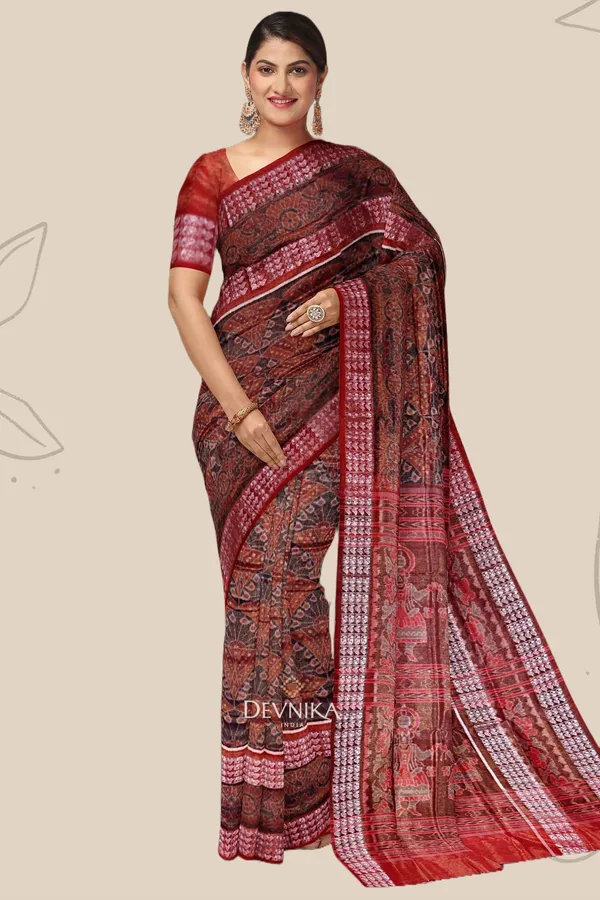 Golden_Yellow_Tissue_Silk_Body_Bandha_Handloom_Saree_For_Women