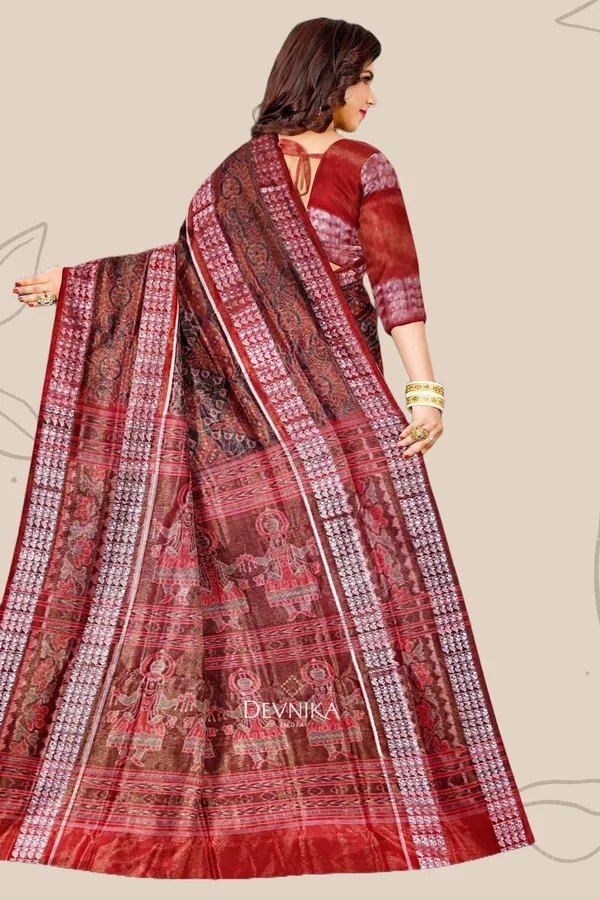 Golden_Yellow_Tissue_Silk_Body_Bandha_Handloom_Saree_For_Women