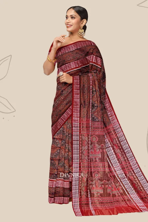 Golden_Yellow_Tissue_Silk_Body_Bandha_Handloom_Saree_For_Women
