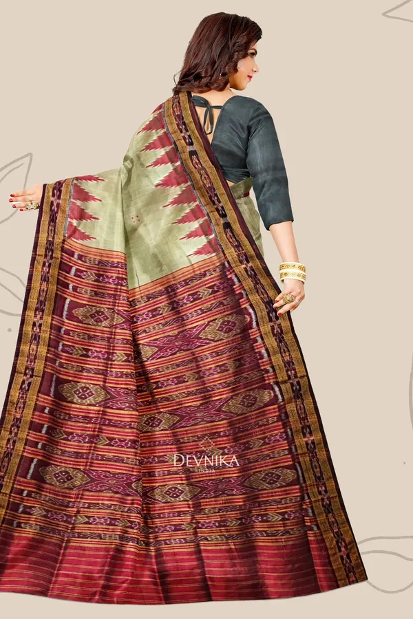 Gold_Silk_Khandua_Pata_Temple_Border_Saree_For_Women