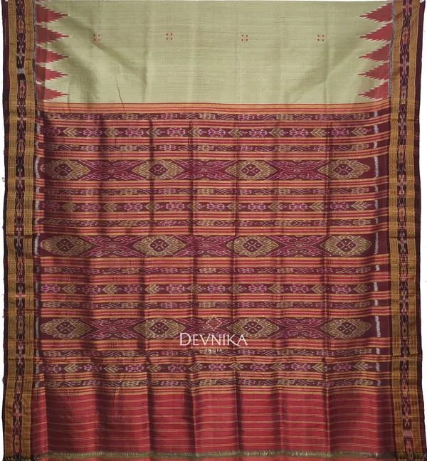 Gold_Silk_Khandua_Pata_Temple_Border_Saree_For_Women