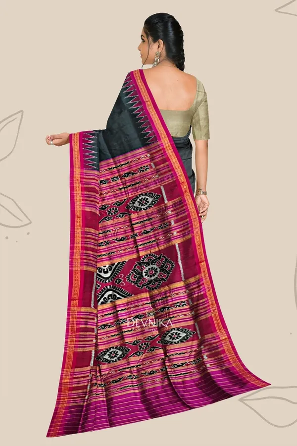 Black_Silk_Khandua_Pata_Temple_Border_Saree_For_Women