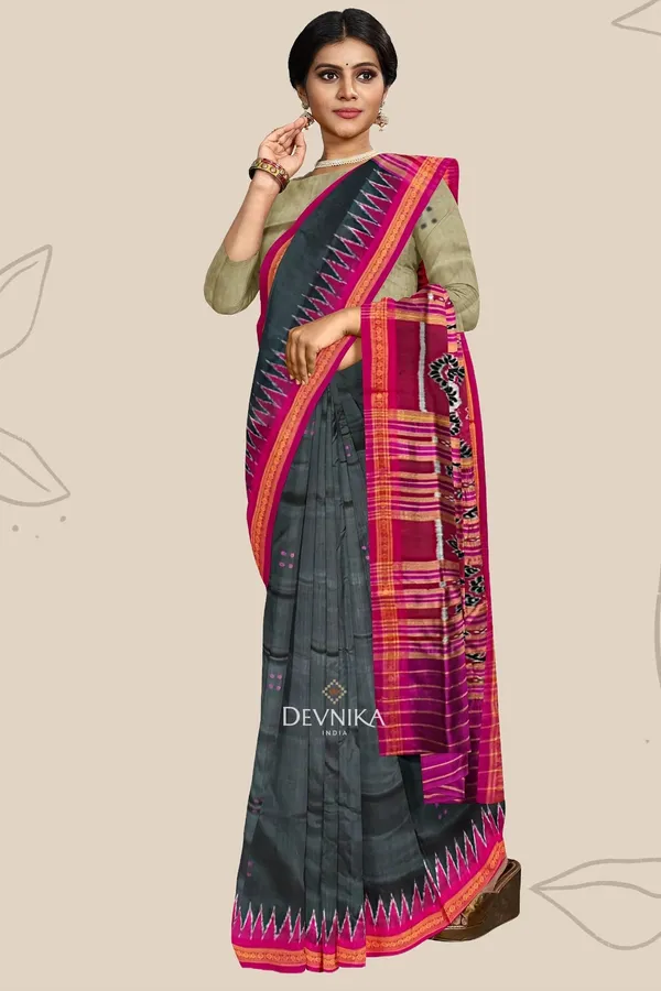 Black_Silk_Khandua_Pata_Temple_Border_Saree_For_Women