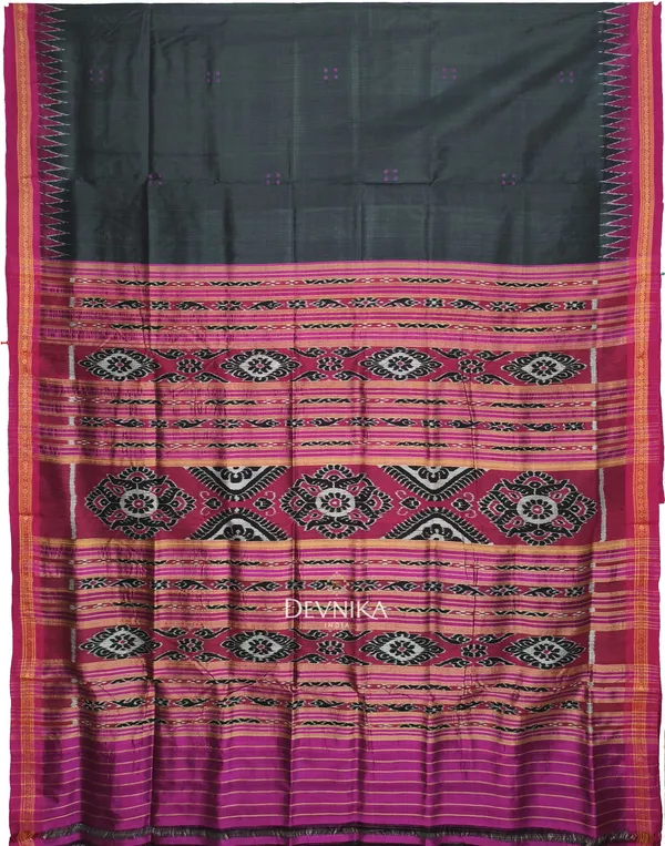 Black_Silk_Khandua_Pata_Temple_Border_Saree_For_Women