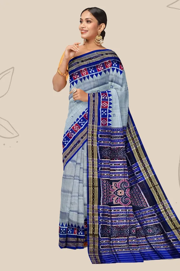 Sky_Blue_Silk_Pasapalli_Temple_Border_Khandua_Pata_Saree_For_Women