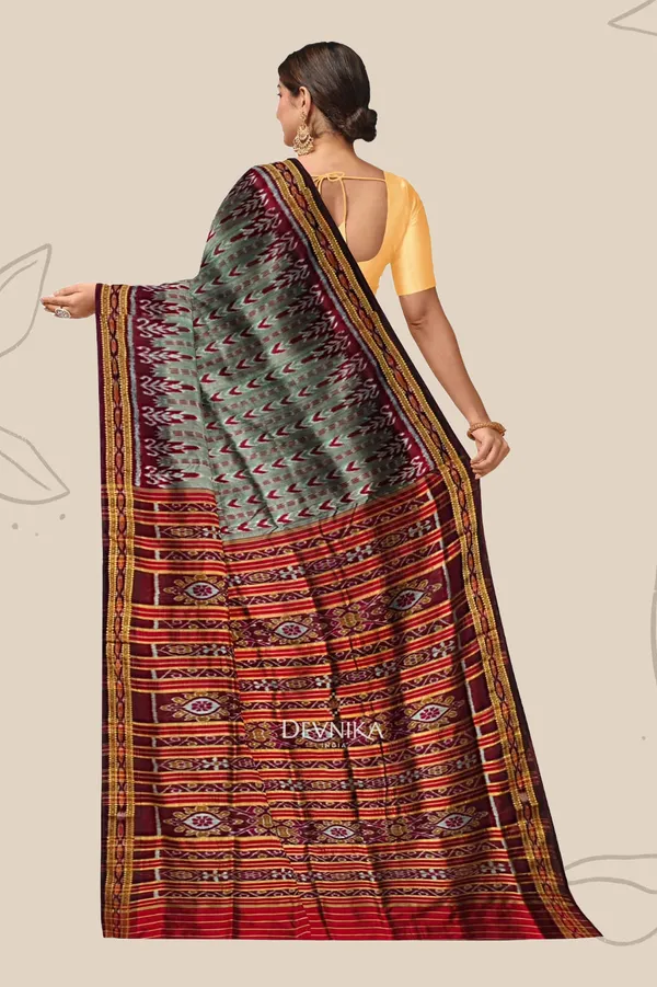 Gray_Silk_Dhanapatri_Khandua_Pata_Saree_For_Women
