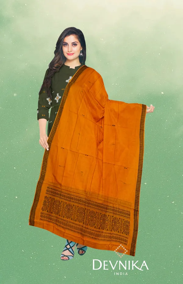 Olive_Green_Top_With_Yellow_Color_Pant_&_Dupatta