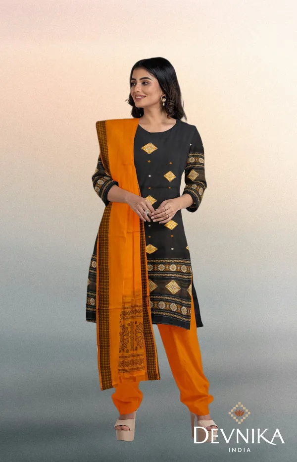 Black_Color_Top_With_Yellow_Color_Pant_&_Dupatta
